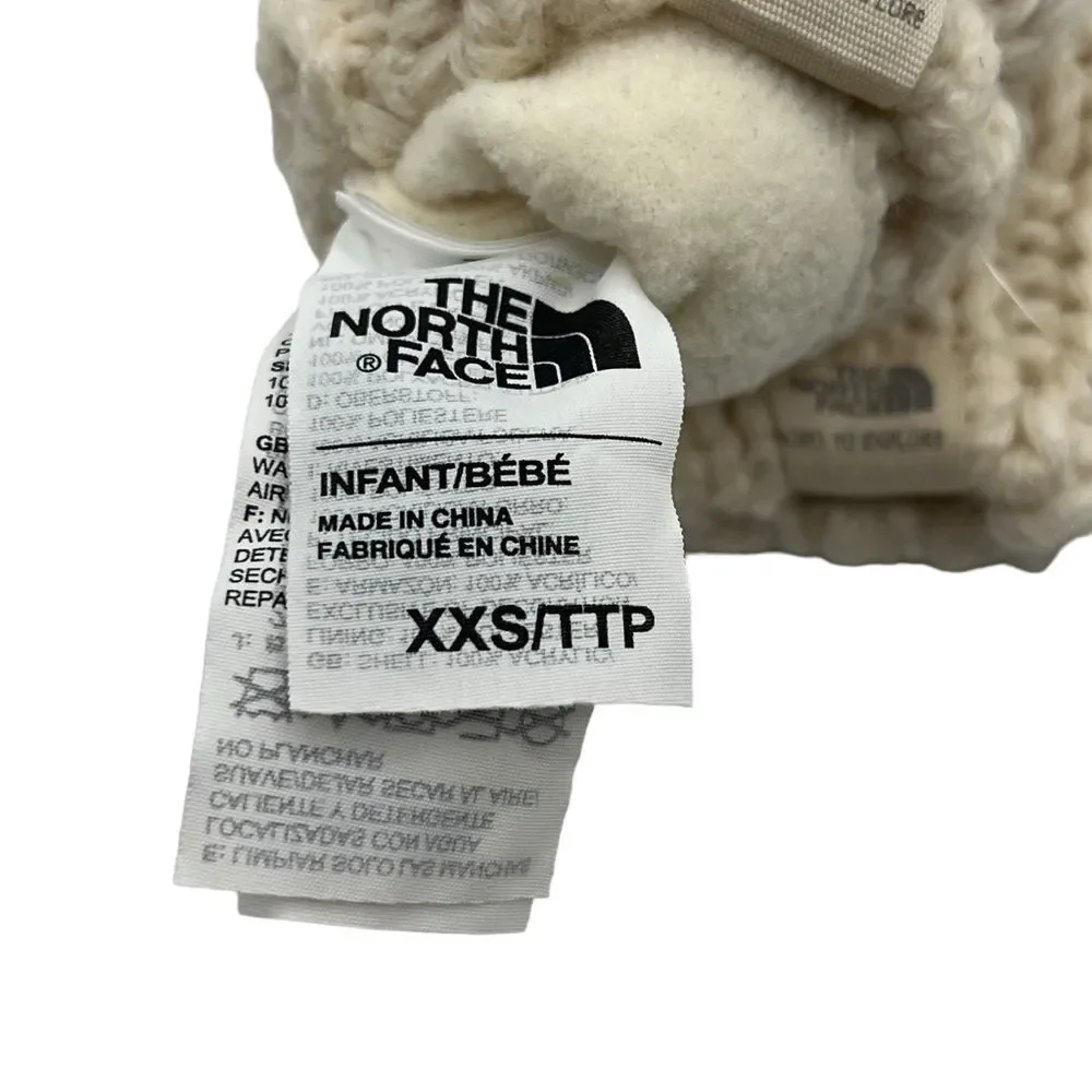 The North Face Baby Mittens Size XXS, Cream Cable Knit